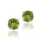 Sterling Silver 1.8ct Peridot Stud Earrings, 6mm E12011PD