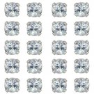 Sterling Silver 11.16ct Blue Topaz 5mm Stud Earrings, Set of 10 S12010BT-10