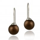 Sterling Silver 12mm Bronze Shell Pearl Drop Earrings E12159BZ
