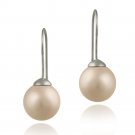 Sterling Silver 12mm Pink Shell Pearl Drop Earrings E12159PPL