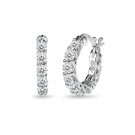Sterling Silver 16mm Hoop Earrings Made with Swarovski Zirconia H15727