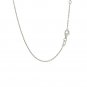 Sterling Silver 18 inch Moon Motif Necklace with Diamond