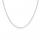 Sterling Silver 18 inch Necklace with Black Cubic Zirconias