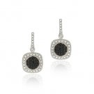 Sterling Silver 2-5ct TDW Black Diamond Dangle Earrings E10467M4