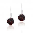 Sterling Silver 2.2ct Garnet Leverback Earrings E12897G