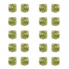Sterling Silver 2.4ct Peridot 3mm Stud Earrings, Set of 10 S12008PD-10