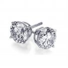 Sterling Silver 2.5ct CZ Round Stud Earrings, 7mm E11539