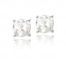 Sterling Silver 2.6ct White Topaz Cushion-Cut Stud Earrings, 6mm E13155WT
