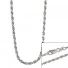 Sterling Silver 2.75mm Italian Rope Chain Necklace N10926-16