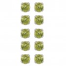 Sterling Silver 2.8ct Peridot 4mm Stud Earrings, Set of 5 S12009PD-5
