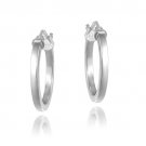 Sterling Silver 20mm Polished Round Hoop Earrings H13336