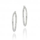 Sterling Silver 25 mm Hoop earrings H2036