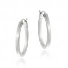 Sterling Silver 25mm Round Hoop Earrings E11095