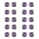 Sterling Silver 2ct Amethyst 3mm Stud Earrings, Set of 10 S12008A-10