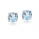 Sterling Silver 2ct Blue Topaz 6mm Stud Earrings E11524BT
