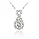 Sterling Silver 2ct White Topaz Infinity Necklace P13373WT
