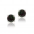 Sterling Silver 3-5ct Green Mystic Topaz Stud Earrings, 4mm E12009GMT