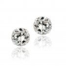 Sterling Silver 3.2ct White Topaz Stud Earrings, 7mm E12012WT