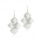 Sterling Silver 4 Seashell Chandelier Earrings E13067