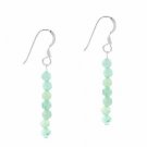 Sterling Silver 4mm Amazonite 6 Bead Dangle Earrings E9078AM