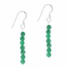 Sterling Silver 4mm Aventurine 6-Bead Dangle Earrings E9078AV