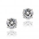 Sterling Silver 5.5ct CZ Stud Earrings, 9mm E13116