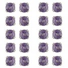 Sterling Silver 5ct Amethyst 4mm Stud Earrings, Set of 10 S12009A-10