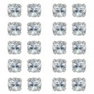 Sterling Silver 6ct Blue Topaz 4mm Stud Earrings, Set of 10 S12009BT-10
