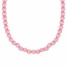 Sterling Silver 6mm Pink Cats Eye Beaded Necklace N9081PK