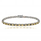 Sterling Silver 7.7ct Citrine Birthstone Tennis Bracelet B13872C