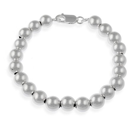 Sterling Silver 8mm Beaded Bracelet B10922-7.5