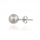 Sterling Silver 8mm Polished Bead Mens Stud Earring E11553