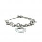Sterling Silver 9 1-4 inch Adjustable Bracelet with Chain and Heart Charm
