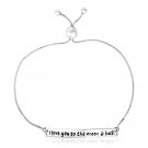 Sterling Silver Adjustable I Love You to the Moon and Back Bracelet