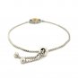 Sterling Silver Adjustable Two Toned Enameled Evil Eye Friendship Bracelet
