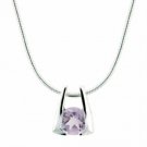 Sterling Silver Amethyst Horseshoe Pendant P1243A
