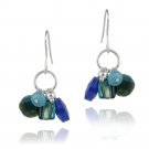 Sterling Silver Apatite Cluster Dangle Earrings E12340M