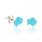 Sterling Silver Aqua Blue Arrow Children's Stud Earrings E9590TQ
