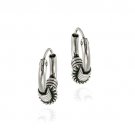 Sterling Silver Bali Spiral Wrapped Small Hoop Earrings H11818