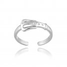 Sterling Silver Belt Buckle Toe Ring TR12298