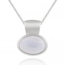 Sterling Silver Bezel set Blue Lace Agate Slide-Pendant 1277