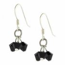 Sterling Silver Black Swarovski Elements Cluster Earrings E2990BK