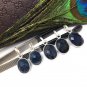 Sterling Silver Blue SapphireDIY Jewelry Making Birthstone Pendant Gifts for Her A) 23mm+ X 11mm+