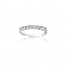 Sterling Silver Blue Topaz Semi-Eternity Band Ring Size 6 R13025BT-6