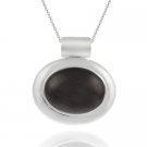 Sterling Silver Bold polished Hematite Slide-Pendant 1287