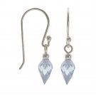 Sterling Silver Briolette-Cut Lavender CZ Dangle Earrings E10109L