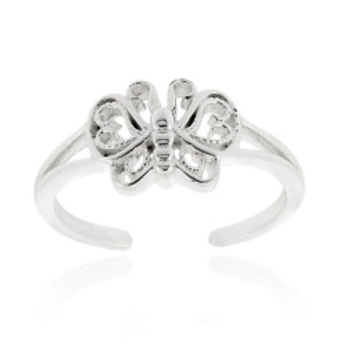 Sterling Silver Butterfly Toe Ring TR11796