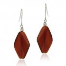 Sterling Silver Carnelian Geometric Dangle Earrings E11785CA