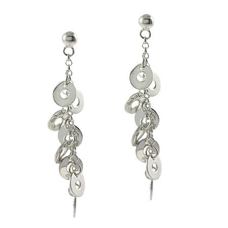 Sterling Silver Cascade Dangle Earrings E4606