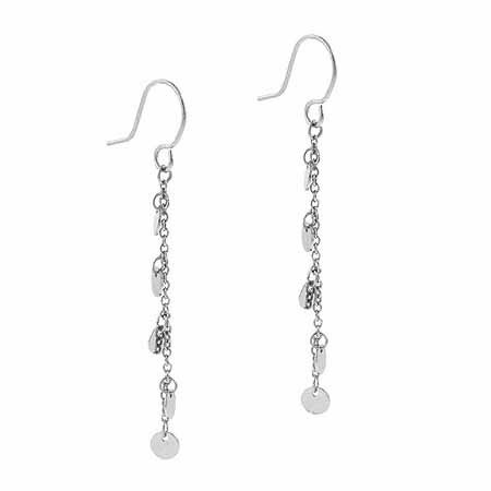 Sterling Silver Cascade Disc Chandelier Earrings E8340